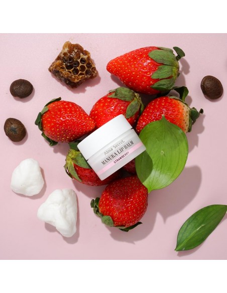 BÁLSAMO LABIAL REPARADOR FRESA KARITÉ, INCA INCHI & MIEL DE MANUKA