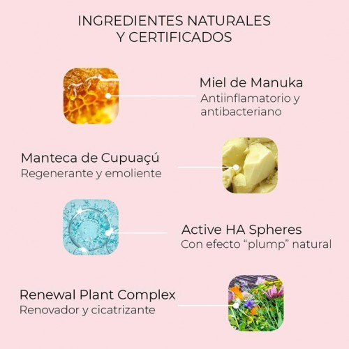 BÁLSAMO LABIAL REPARADOR FRESA KARITÉ, INCA INCHI & MIEL DE MANUKA