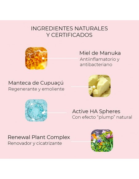 BÁLSAMO LABIAL REPARADOR FRESA KARITÉ, INCA INCHI & MIEL DE MANUKA