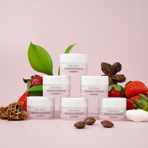 BÁLSAMO LABIAL REPARADOR FRESA KARITÉ, INCA INCHI & MIEL DE MANUKA