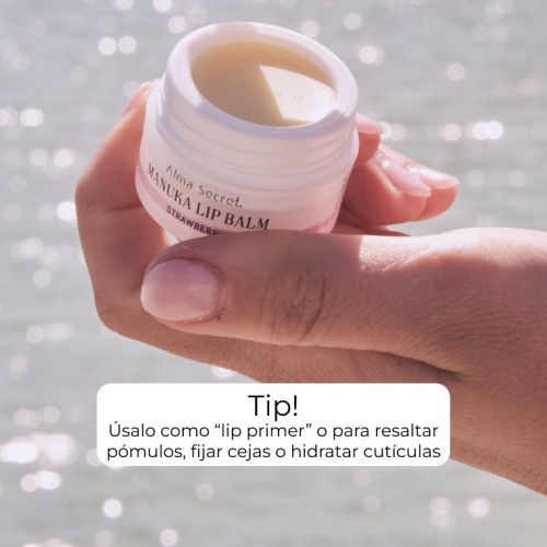 BÁLSAMO LABIAL REPARADOR FRESA KARITÉ, INCA INCHI & MIEL DE MANUKA