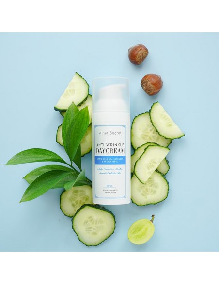 HIDRATANTE ANTIARRUGAS CON PEPITA DE UVA, CENTELLA & RESVERATROL SPF 20