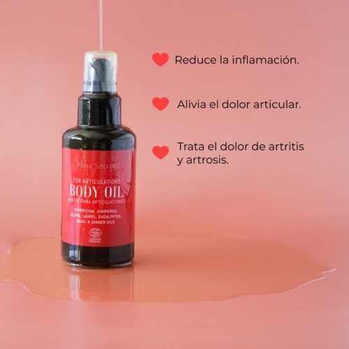 ACEITE PARA ARTICULACIONES, ARTROSIS Y ARTRITIS. ECOCERT COSMOS ORGANIC.