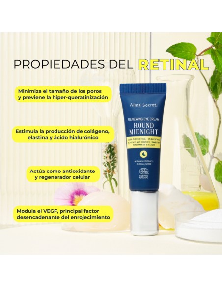propiedades del retinal y contorno de ojos retinal